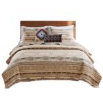 Juego de edredón King Phoenix Western Spirit Greenland Home Fashions GL-1904CBSK color marrón 5 piezas