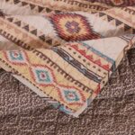 Juego de edredón King Phoenix Western Spirit Greenland Home Fashions GL-1904CBSK color marrón 5 piezas