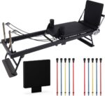 Reformador de pilates plegable para uso doméstico, máquina de pilates reformer rosa con resortes, cama de pilates Pro Re