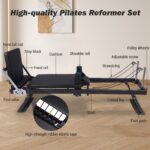 Reformador de pilates plegable para uso doméstico, máquina de pilates reformer rosa con resortes, cama de pilates Pro Re