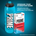 Botella de agua deportiva Prime Hydration PHSQB1L12BLR azul 32 oz libre de BPA diseño ergonómico a prueba de fugas