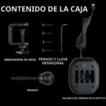Palanca de Cambios Sim Racing Logitech G RS H-SHIFTER 941-000321 7 Velocidades Sensor Hall PS5 PS4 Xbox PC