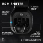 Palanca de Cambios Sim Racing Logitech G RS H-SHIFTER 941-000321 7 Velocidades Sensor Hall PS5 PS4 Xbox PC