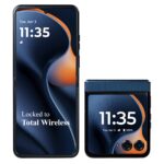 total wireless Motorola Moto razr (2025), 256GB, 5G, bloqueado a pantalla pOLED plegable de 6.9", pantalla externa de 3.