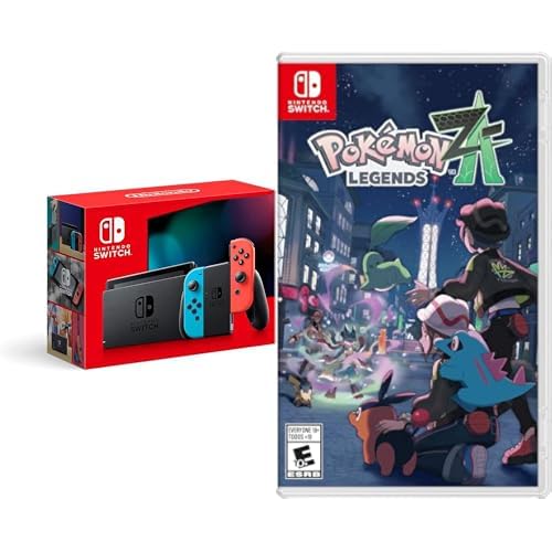 Consola Nintendo Switch HAC-001 Joy Con Azul Neón y Rojo Neón Paquete con Juego Pokémon Legends Z A