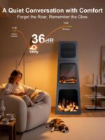 Calentador Chimenea Eléctrica Uthfy CSH-A02 47" Esquina Llama 3D 2 Modos Protección Térmica