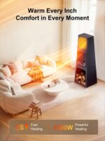 Calentador Chimenea Eléctrica Uthfy CSH-A02 47" Esquina Llama 3D 2 Modos Protección Térmica