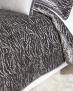 Juego de edredon Thread and Weave Safari Pacific Coast Home Furnishings SAF-3PCKG-GR-D talla King 3 piezas gris cordon d