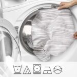 Boppy Funda de lactancia para lactancia materna, rayas grises de acuarela, estilo delantal con bolsillo de almacenamient