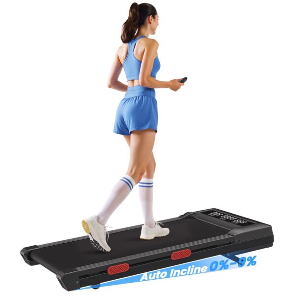 Caminadora bajo escritorio plegable Superun BA07R1 con inclinación automática 9 porciento pantalla LED 3 modos caminar t
