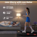 Caminadora bajo escritorio plegable Superun BA07R1 con inclinación automática 9 porciento pantalla LED 3 modos caminar t