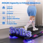 Caminadora bajo escritorio plegable Superun BA07R1 con inclinación automática 9 porciento pantalla LED 3 modos caminar t