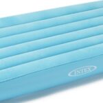 Colchón de aire infantil Cozy Kidz Intex 66803EP Fiber-Tech superficie aterciopelada 34.5x62x7 pulgadas con bolsa de tra