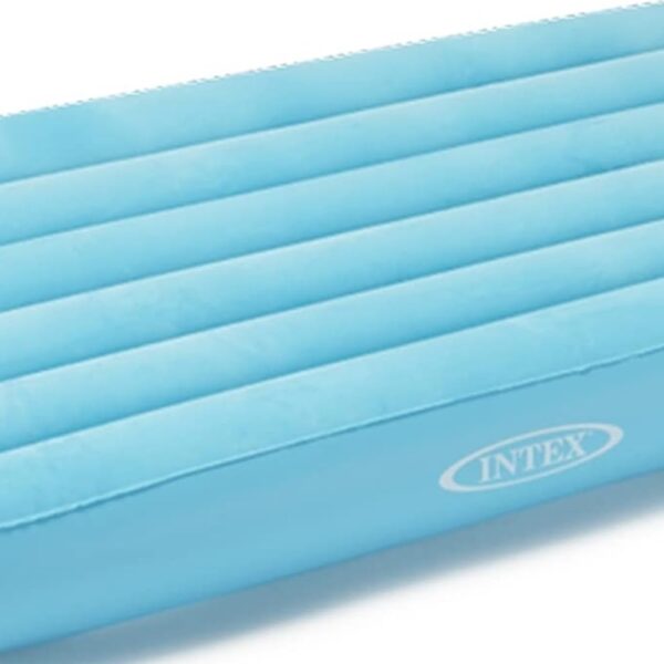 Colchón de aire infantil Cozy Kidz Intex 66803EP Fiber-Tech superficie aterciopelada 34.5x62x7 pulgadas con bolsa de tra