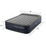 Colchón de aire individual Dura-Beam Plus Deluxe con almohada Intex 64131ED tecnología Fiber-Tech bomba eléctrica integr