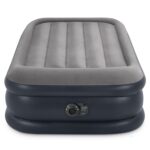 Colchón de aire individual Dura-Beam Plus Deluxe con almohada Intex 64131ED tecnología Fiber-Tech bomba eléctrica integr