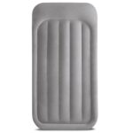 Colchón de aire individual Dura-Beam Plus Deluxe con almohada Intex 64131ED tecnología Fiber-Tech bomba eléctrica integr