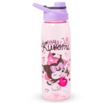 Botella de Agua Silver Buffalo SAN878L3 Sanrio Kuromi Cherry Hearts Tapa de Rosca 28 Onzas Paquete de 12 Piezas