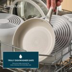 Batería de cocina juego de ollas y sartenes Circulon Halo LaserDefense 16165 antiadherente de cerámica 11 piezas blanco