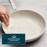 Batería de cocina juego de ollas y sartenes Circulon Halo LaserDefense 16165 antiadherente de cerámica 11 piezas blanco
