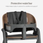Evolur Step & Savor Silla alta convertible ajustable para bebé, color gris nogal