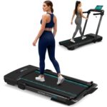 Caminadora plegable portatil SereneLife SLFOLD30.7 motor 2.5HP pantalla LED LCD Bluetooth capacidad 265 libras hogar ofi
