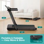 Caminadora plegable portatil SereneLife SLFOLD30.7 motor 2.5HP pantalla LED LCD Bluetooth capacidad 265 libras hogar ofi