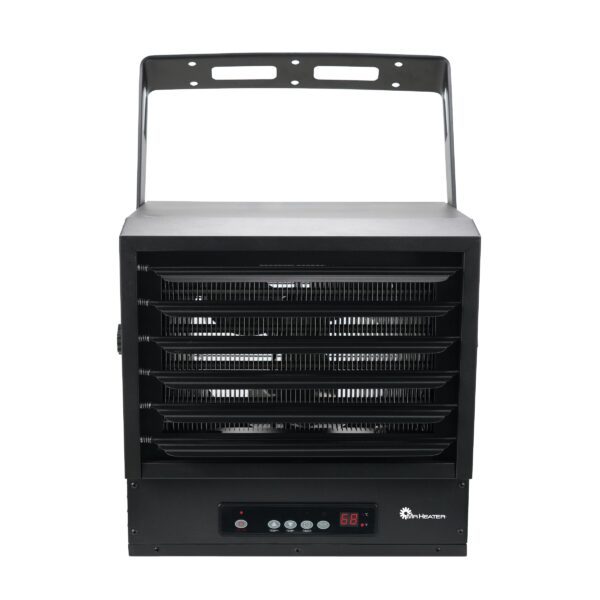 Calentador de techo Mr. Heater 2VAHG7500 7500/6250W 240V para garaje con rejillas ajustables y control remoto
