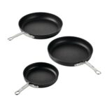 Juego de sartenes antiadherentes Hestan Culinary TITUM Fusion 19587 de 3 piezas de 8 9.5 y 12.5 pulgadas base de acero i