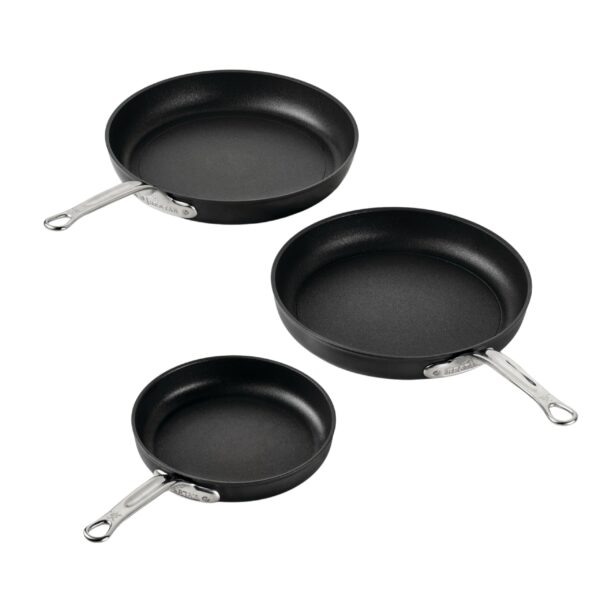Juego de sartenes antiadherentes Hestan Culinary TITUM Fusion 19587 de 3 piezas de 8 9.5 y 12.5 pulgadas base de acero i