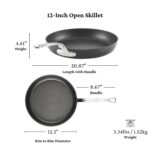 Juego de sartenes antiadherentes Hestan Culinary TITUM Fusion 19587 de 3 piezas de 8 9.5 y 12.5 pulgadas base de acero i