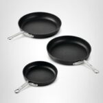 Juego de sartenes antiadherentes Hestan Culinary TITUM Fusion 19587 de 3 piezas de 8 9.5 y 12.5 pulgadas base de acero i