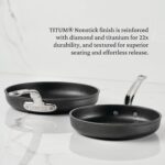 Juego de sartenes antiadherentes Hestan Culinary TITUM Fusion 19587 de 3 piezas de 8 9.5 y 12.5 pulgadas base de acero i