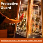 Calentador de patio Trygoal Pyramid C-Trygoal-E-Heater001-Brown propano portatil 48000 BTU 360 grados con tubo de vidrio