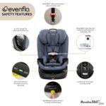 Asiento de coche giratorio 2 en 1 Evenflo Revolve360 Slim CS260112547 tela suave verde travertino
