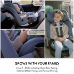 Asiento de coche giratorio 2 en 1 Evenflo Revolve360 Slim CS260112547 tela suave verde travertino