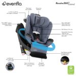 Asiento de auto giratorio todo en uno Evenflo Revolve360 Extend CS360212547 tela travertino verde suave para bebé y niño