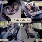 Asiento de auto giratorio todo en uno Evenflo Revolve360 Extend CS360212547 tela travertino verde suave para bebé y niño