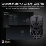 Mouse Gaming Inalámbrico Corsair Sabre V2 PRO CH-931G100-WW Sensor Marksman S 33000 DPI Hyperpolling 8000 Hz Carcasa Mag
