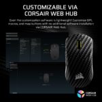 Mouse inalámbrico Corsair Sabre v2 PRO CH-931G200-WW para juegos FPS sensor 33000 DPI 8000 Hz fibra de carbono 120 horas