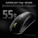 Mouse inalámbrico Corsair Sabre v2 PRO CH-931G200-WW para juegos FPS sensor 33000 DPI 8000 Hz fibra de carbono 120 horas