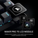 Teclado Mecánico Corsair MAKR PRO 75 CH-91CE21G-NA Hall Effect 75% interruptores MGX Hyperdrive 8000 Hz FlashTap SOCD ne