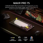Teclado Mecánico Corsair MAKR PRO 75 CH-91CE21G-NA Hall Effect 75% interruptores MGX Hyperdrive 8000 Hz FlashTap SOCD ne