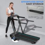 Caminadora SereneLife SLFOLD30.8 2.5HP 2 en 1 plegable escritorio 0.6 a 7.6 MPH 12 programas