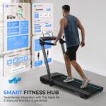 Caminadora SereneLife SLFOLD30.8 2.5HP 2 en 1 plegable escritorio 0.6 a 7.6 MPH 12 programas