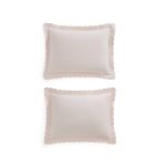 Juego de funda de edredón Queen 3 piezas mezcla algodón cierre de botón lazos en esquinas Martha Stewart Revman Internat