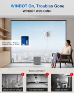Robot Limpiador de Ventanas ECOVACS WINBOT W2S Omni con Estación Multifunción 6 en 1, TruEdge de Borde a Borde, Boquilla