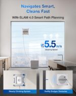 Robot Limpiador de Ventanas ECOVACS WINBOT W2S Omni con Estación Multifunción 6 en 1, TruEdge de Borde a Borde, Boquilla