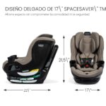 Britax Galaxy360 - Asiento de automóvil convertible delgado giratorio, asiento de automóvil giratorio 2 en 1 para bebés