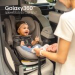 Britax Galaxy360 - Asiento de automóvil convertible delgado giratorio, asiento de automóvil giratorio 2 en 1 para bebés